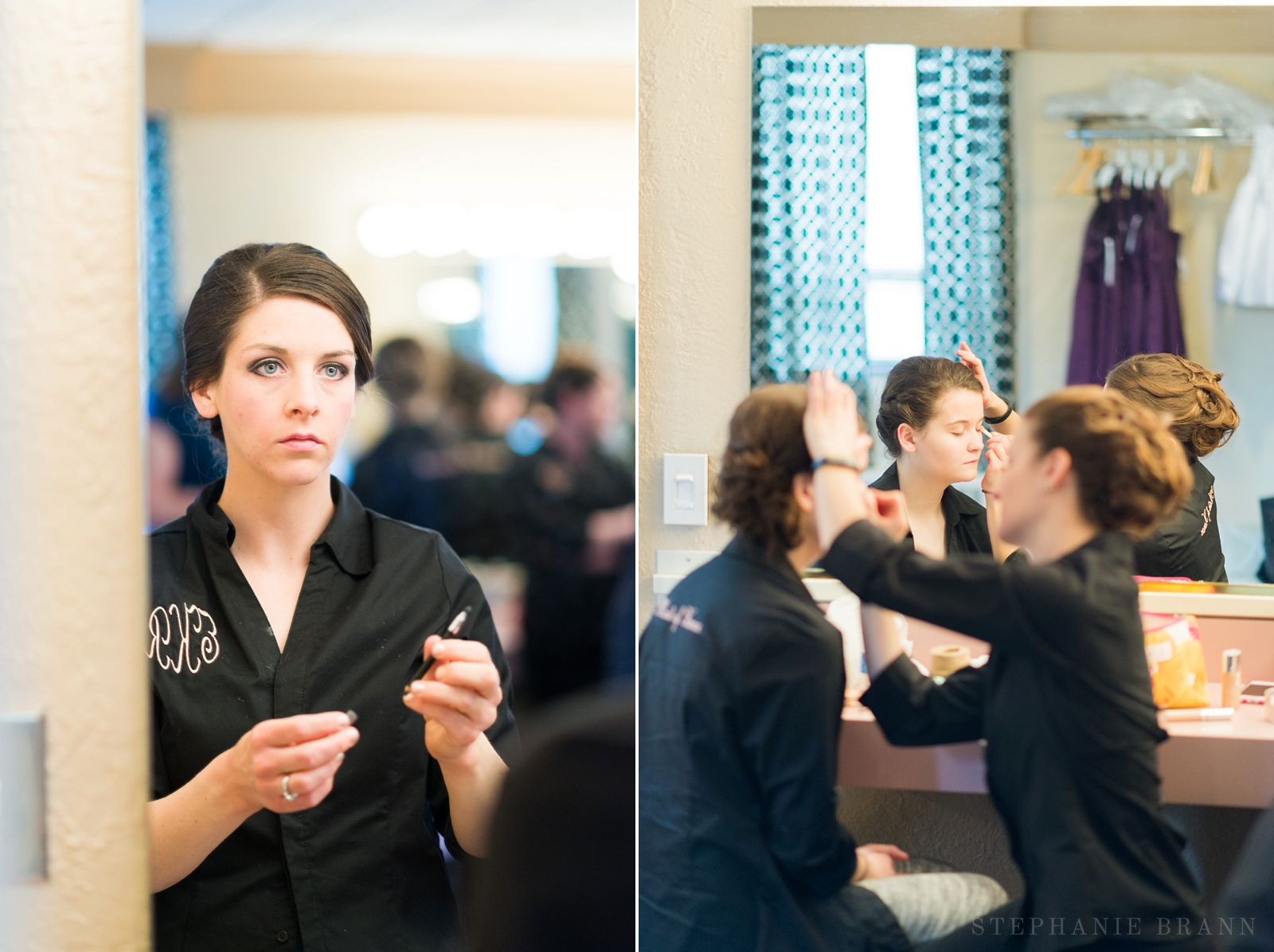 wedding-bridesmaids-fixing-their-makeup-before-a-wedding
