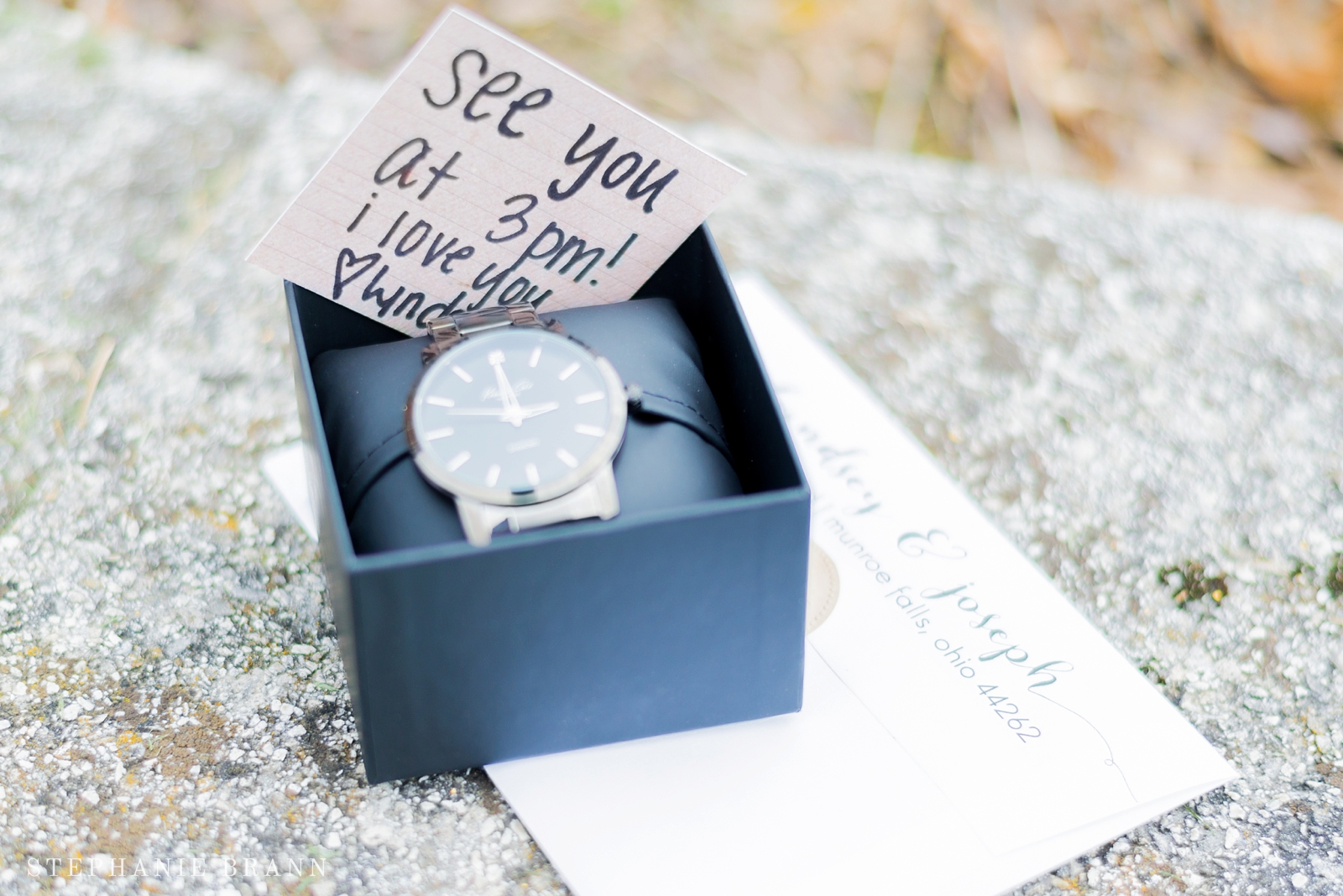 wedding watch gift from a bride to her groom before the ceremony