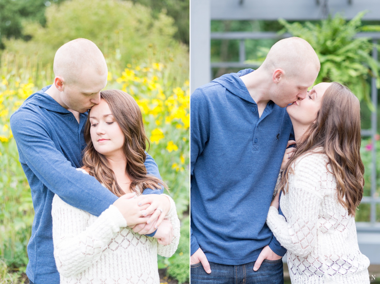 adorable-couple-kissing-for-engagement-pictures