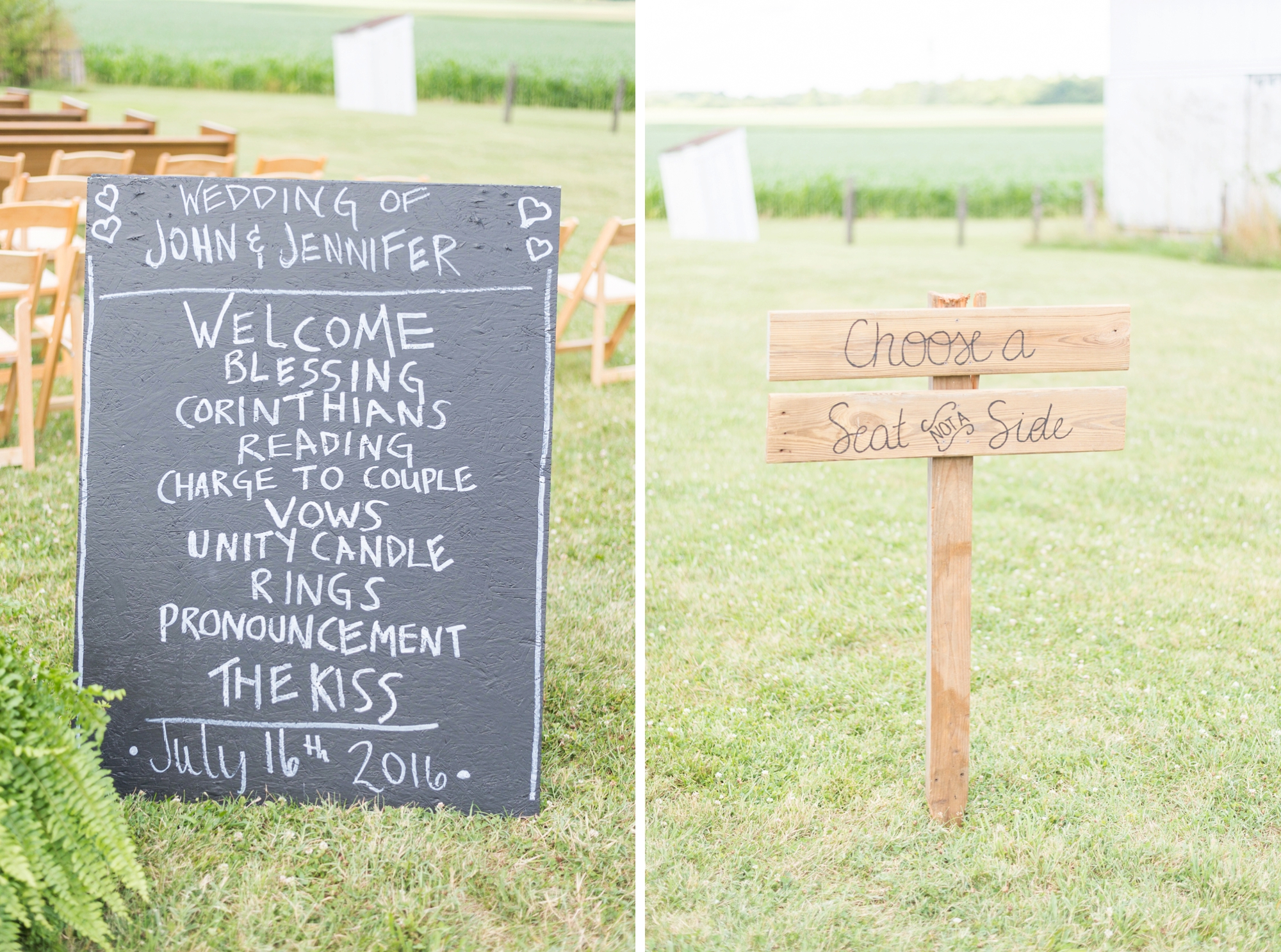 Pick a Seat Not a Side Wood Wedding Sign with Chalkboard Finish (W-037)