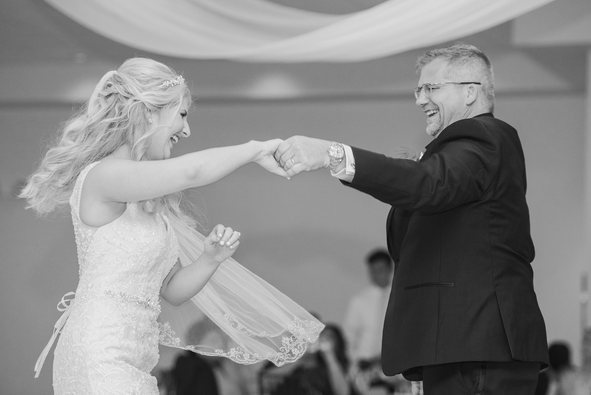 father-daughter dance at Brookshire wedding reception