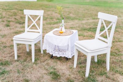 sitting area for backyard baby shower