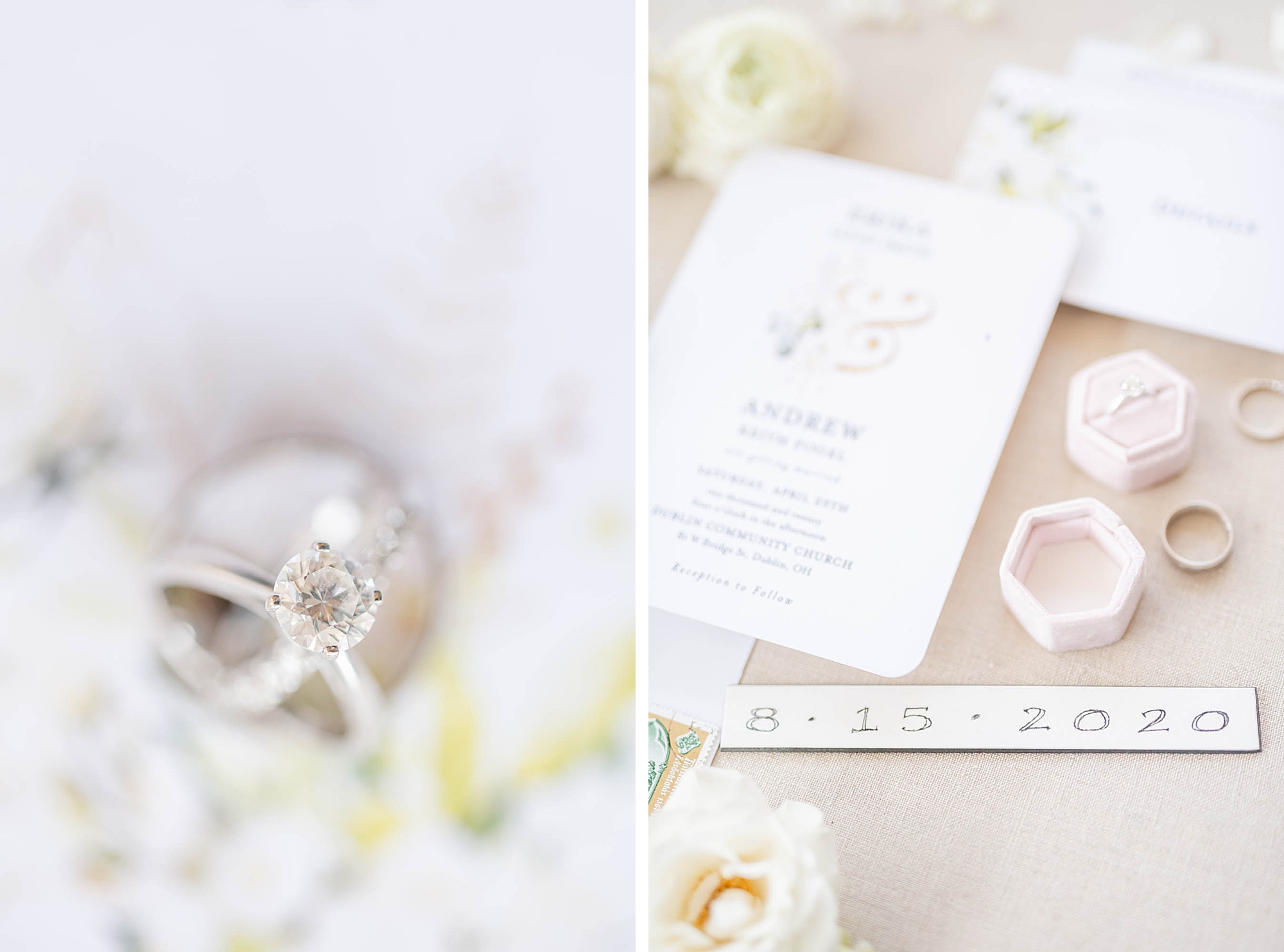 Ohio wedding day details with invitations