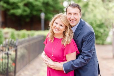 Engagement portraits in the German Village and Schiller Park