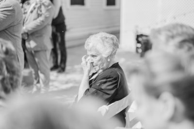 grandmother cries during Forsyth Park ceremony