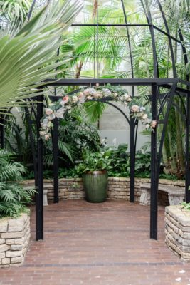 elegant arbor for Franklin Park Conservatory wedding