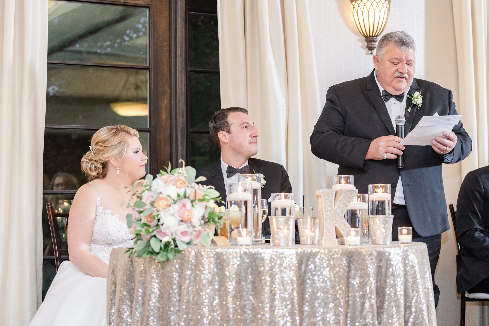 wedding toasts at Ohio wedding reception