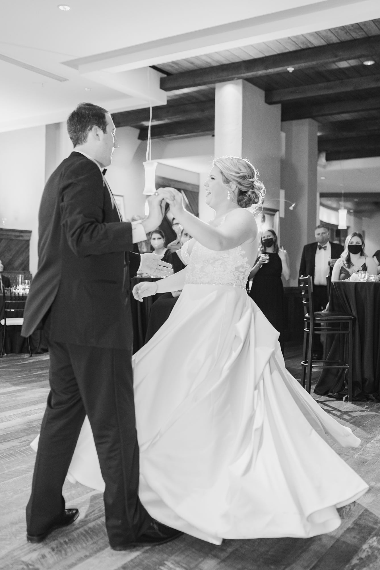 first dance with bride and groom at The Club at Corazon wedding reception
