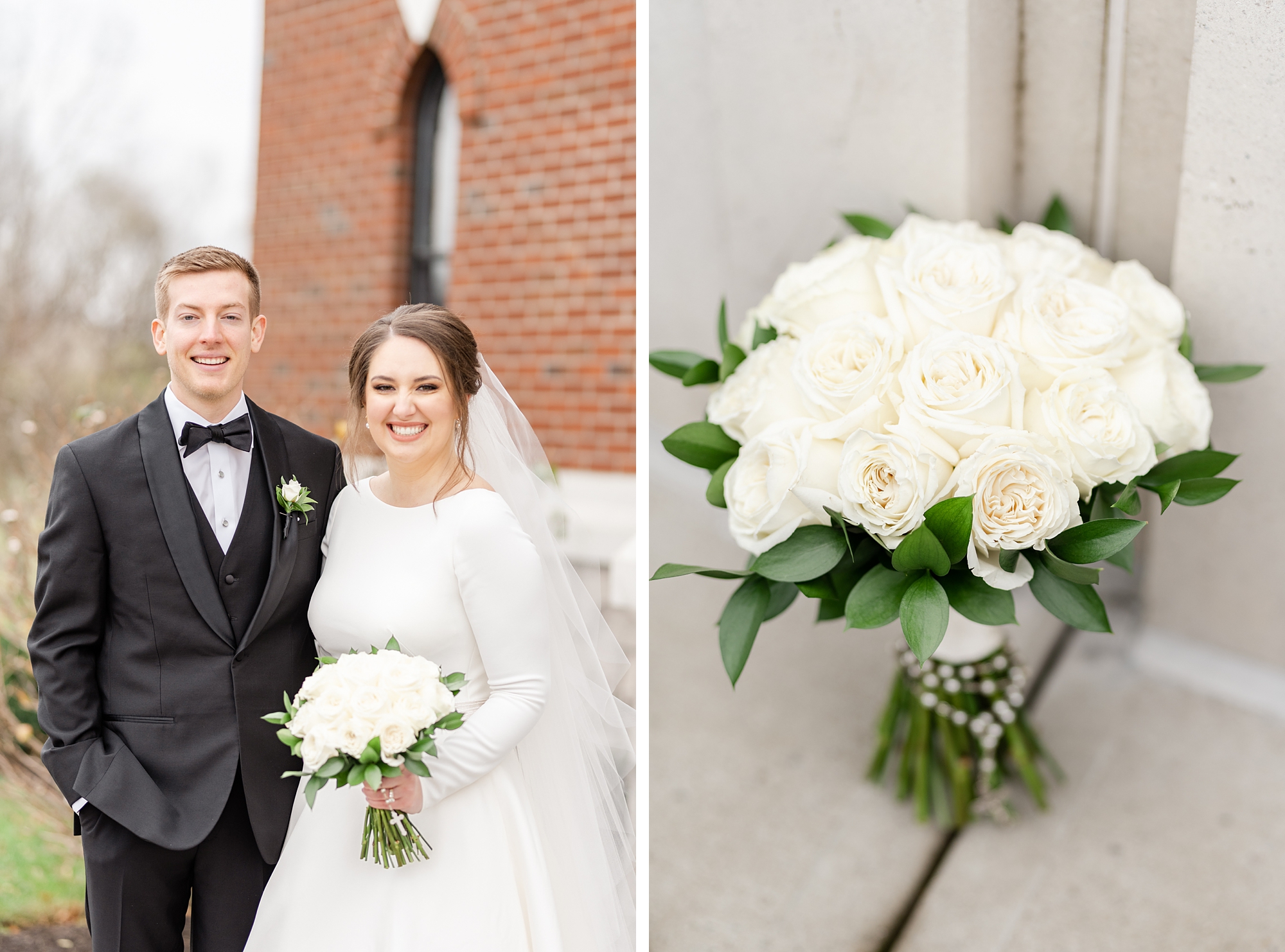 classic bridal bouquet for Ohio wedding