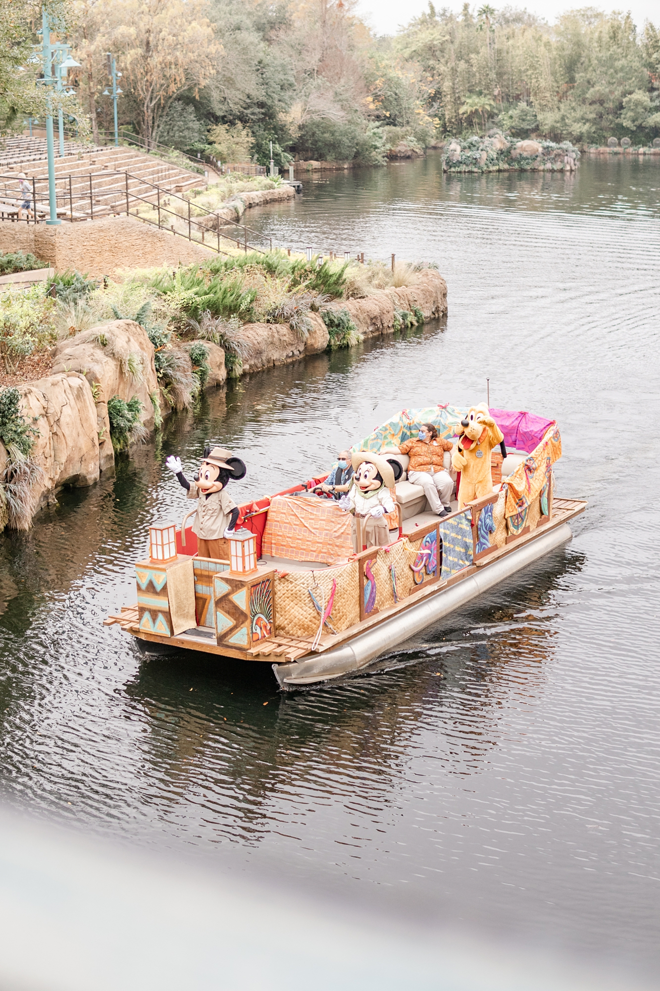 riverboat character parade at Animal Kingdom