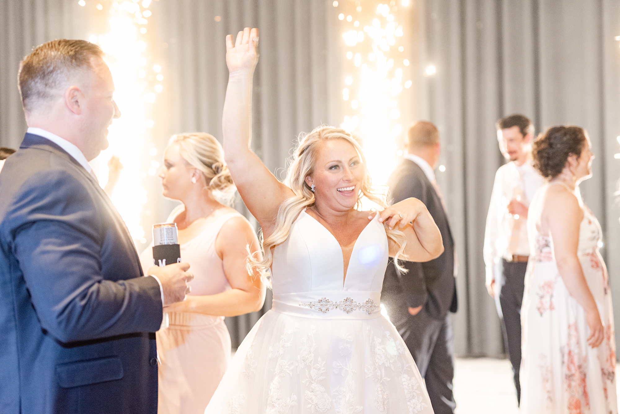 bride dances during OH wedding reception