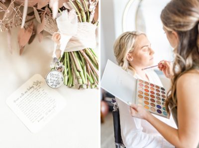 bride prepares for Ohio wedding day