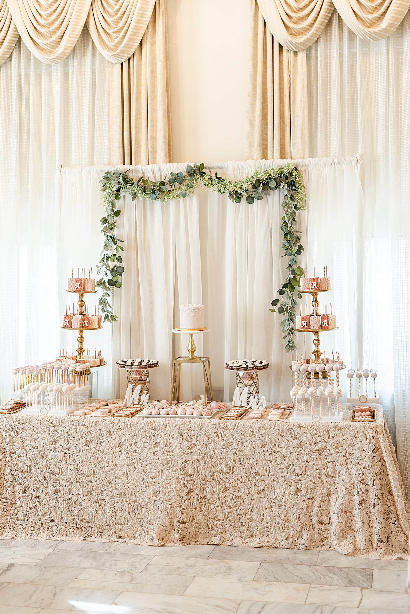 dessert table for Ohio wedding reception
