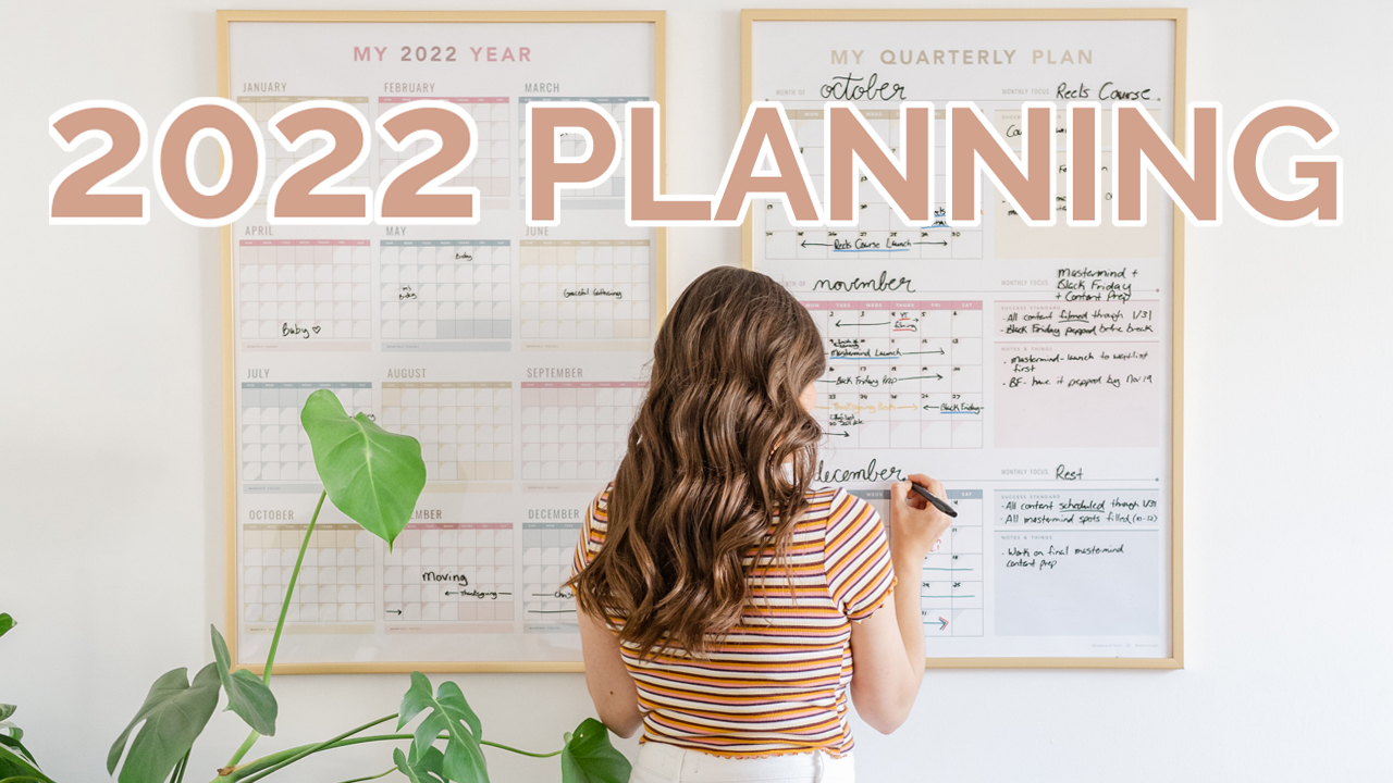 How I Plan My Year on My Wall Calendars for the Business and Personal Life: Stephanie Kase walks through setting up her goals on wall calendars for 2022