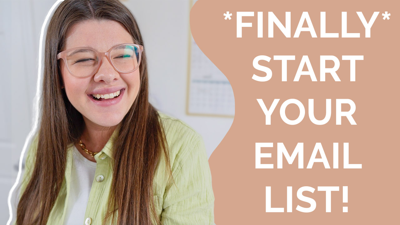 how to build your email list from scratch using Flodesk shared by Stephanie Kase