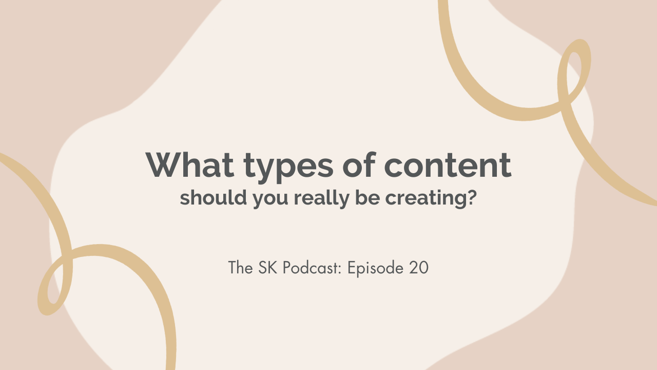 What types of content should you really be creating? Stephanie Kase shares her top tip for strategic content creation for small businesses and brands