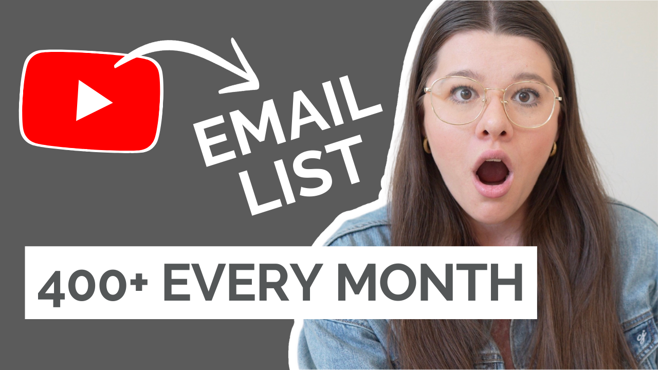 How to grow your email list with YouTube: My strategy for gaining 400+ new email list leads every month